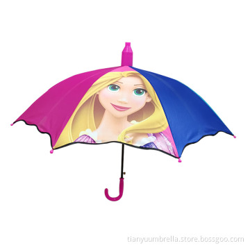 Przenośny ładny parasol z tęczową ręką J
